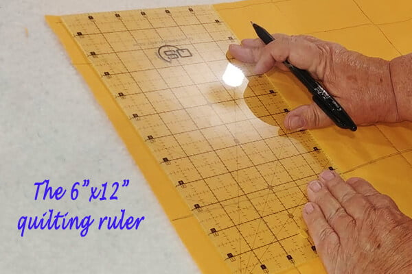 The 6''x12'' quilting ruler